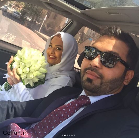 مراسم ازدواج فریبا باقری و همسرش مصطفی گلستانیان + تصاویر مراسم عقد مجری زن