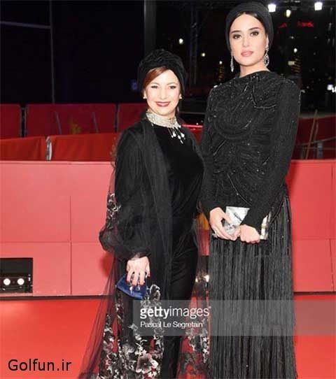 پریناز ایزدیار و لیلی رشیدی در مراسم اکران فیلم خوک فرش قرمز جشنواره برلین